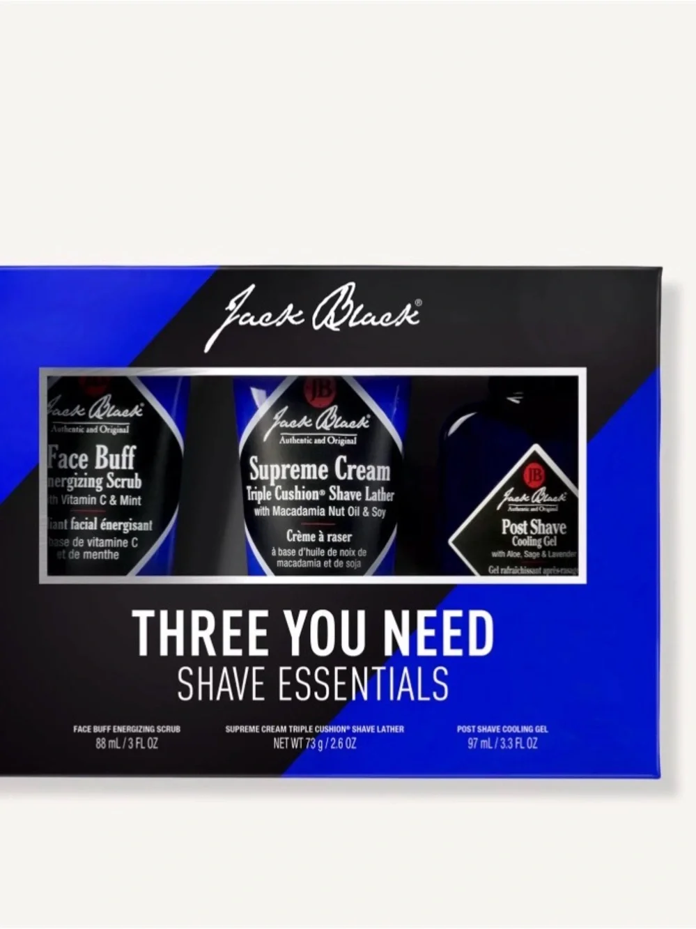 Jack Black Three You Need Shave Essentials - Blue
